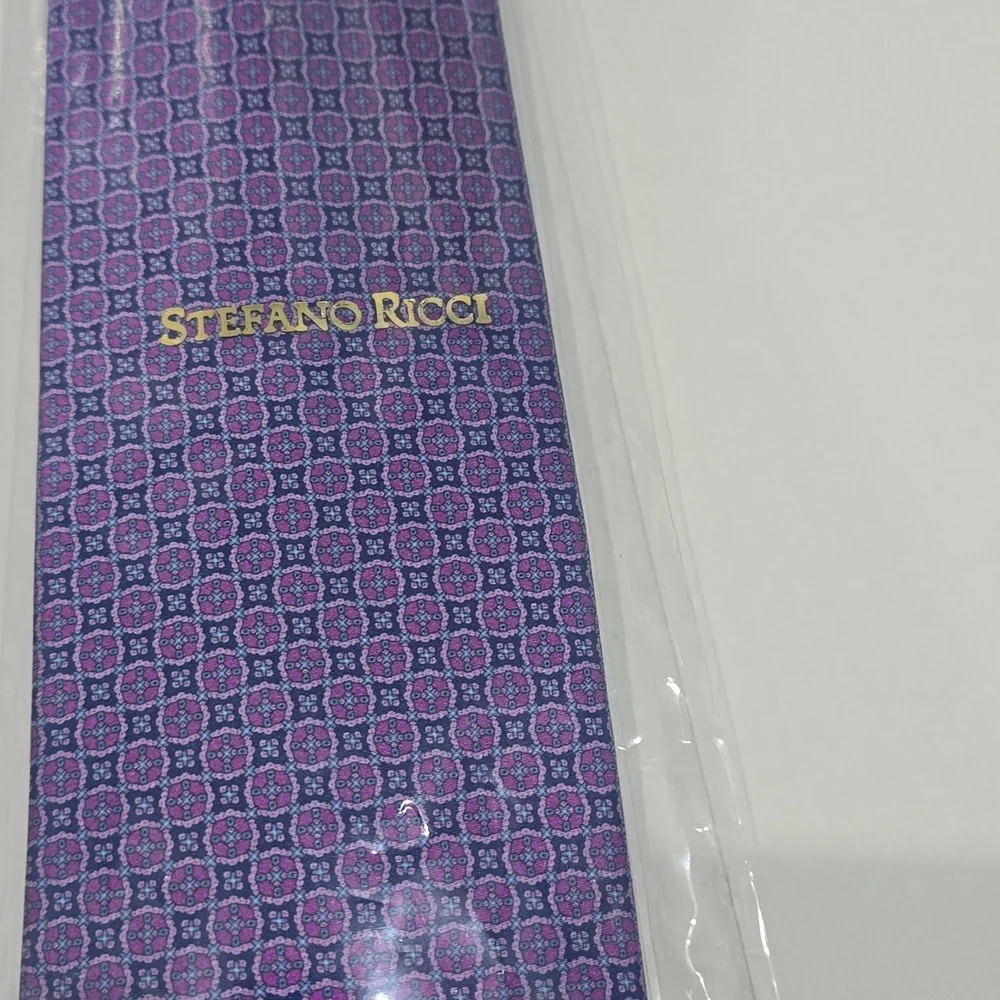 NWT ✅ Stefano Ricci Luxury Handmade Silk Tie Purple / Blue ~ CXRS-57501